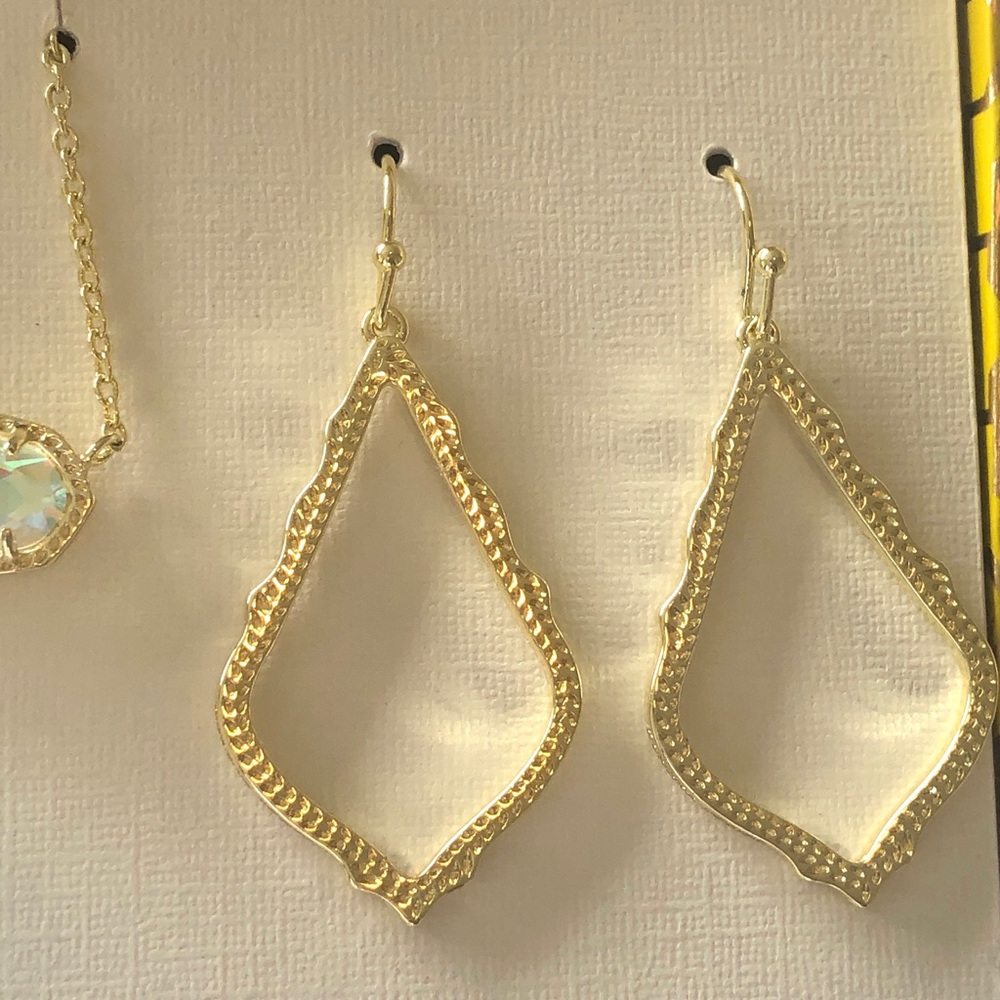 NWT Kendra Scott Limited Edition RARE Gift Set Elisa Sophia Yellow Gold Dichroic - Picture 5 of 16